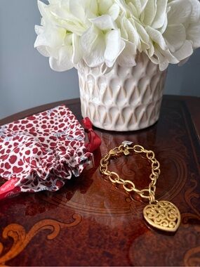 BRIGHTON CONTEMPO MEDALLION HEART BRACELET